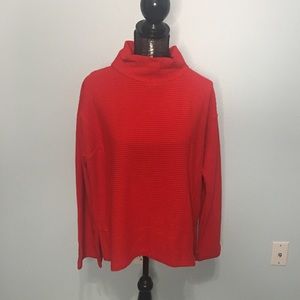 Melloday mock neck rib knit sweater